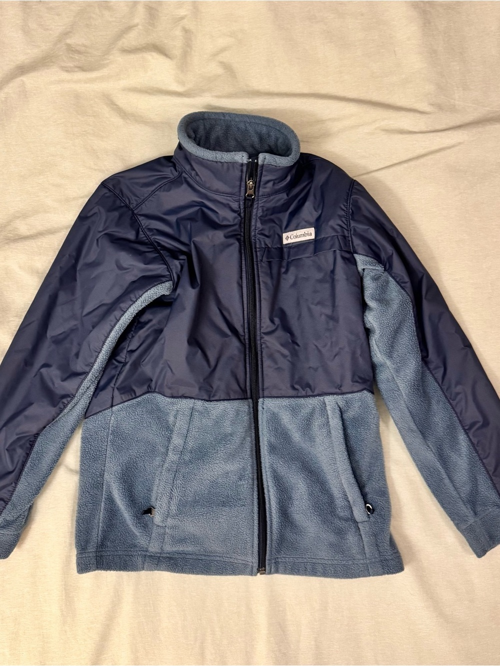 Columbia Kids Navy and Light Blue Fleece Jacket